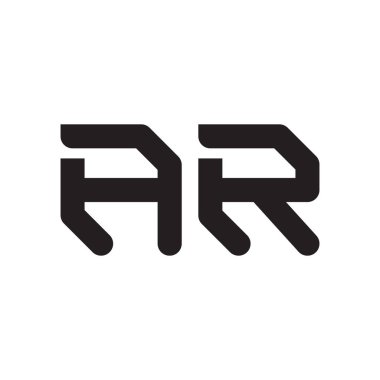 ar ilk harf vektör logo simgesi