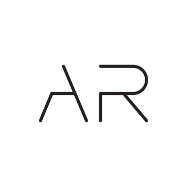 ar ilk harf vektör logo simgesi