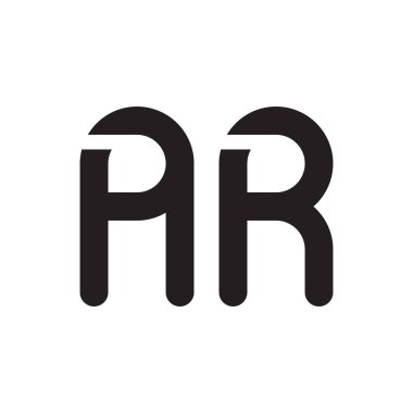 ar ilk harf vektör logo simgesi
