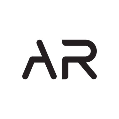 ar ilk harf vektör logo simgesi