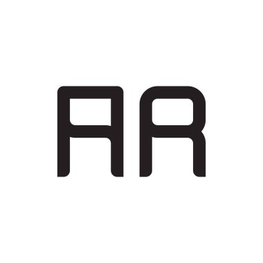 ar ilk harf vektör logo simgesi