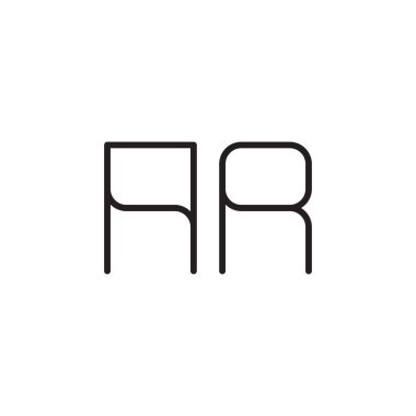 ar ilk harf vektör logo simgesi