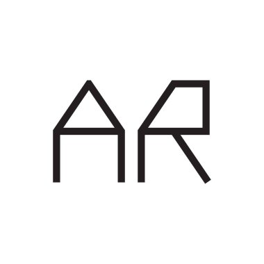 ar ilk harf vektör logo simgesi