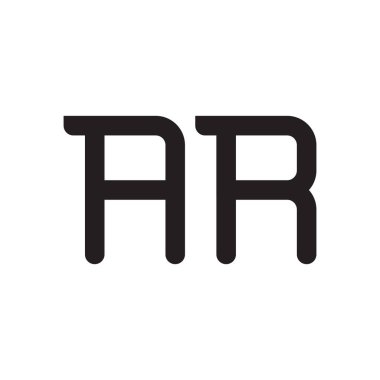 ar ilk harf vektör logo simgesi