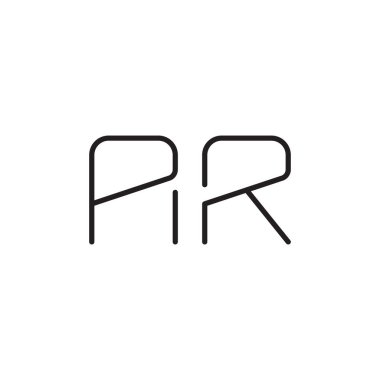 ar ilk harf vektör logo simgesi