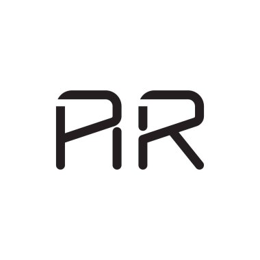 ar ilk harf vektör logo simgesi