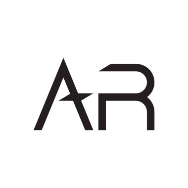ar ilk harf vektör logo simgesi