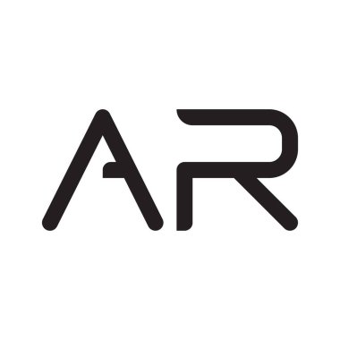 ar ilk harf vektör logo simgesi