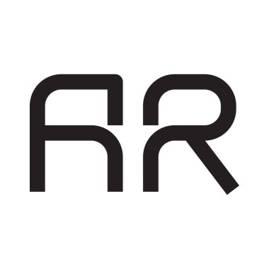 ar ilk harf vektör logo simgesi