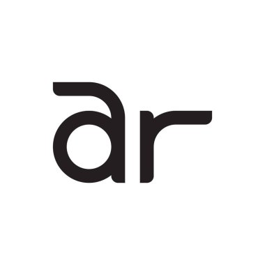 ar ilk harf vektör logo simgesi