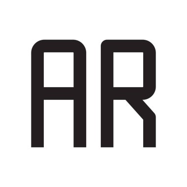 ar ilk harf vektör logo simgesi