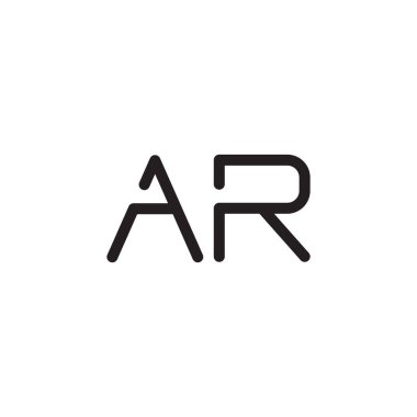 ar ilk harf vektör logo simgesi
