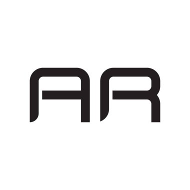ar ilk harf vektör logo simgesi
