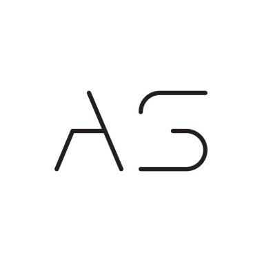 ilk harf vektör logo simgesi olarak