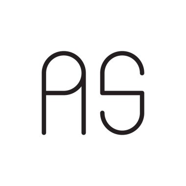 ilk harf vektör logo simgesi olarak