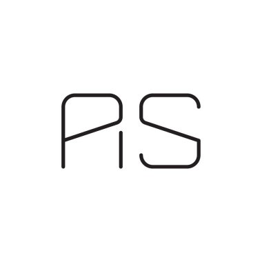 ilk harf vektör logo simgesi olarak