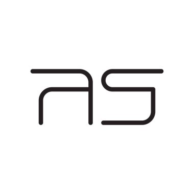 ilk harf vektör logo simgesi olarak