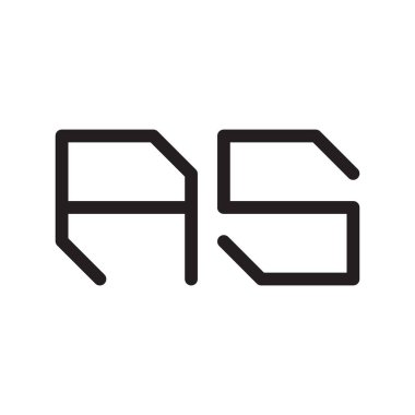 ilk harf vektör logo simgesi olarak