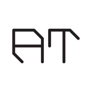 ilk harf vektör logo simgesinde