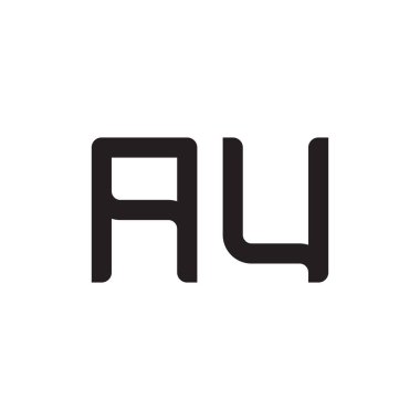 au ilk harf vektör logosu simgesi