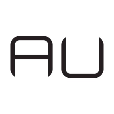 au ilk harf vektör logosu simgesi