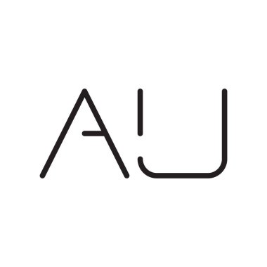 au ilk harf vektör logosu simgesi