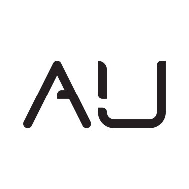 au ilk harf vektör logosu simgesi