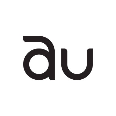 au ilk harf vektör logosu simgesi