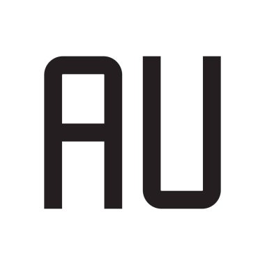 au ilk harf vektör logosu simgesi