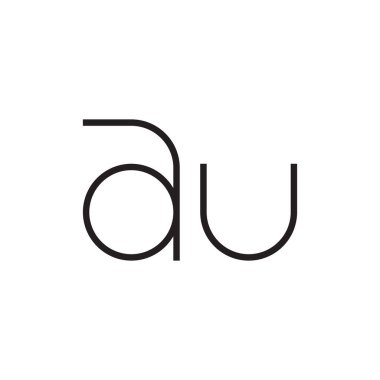 au ilk harf vektör logosu simgesi