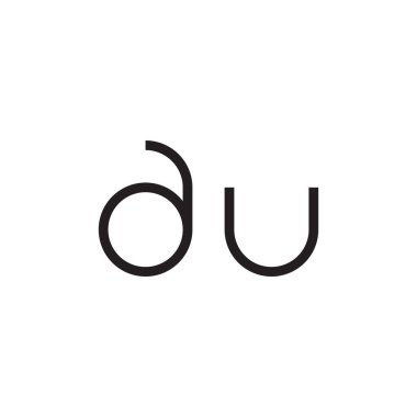 au ilk harf vektör logosu simgesi