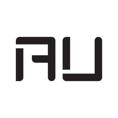 au ilk harf vektör logosu simgesi