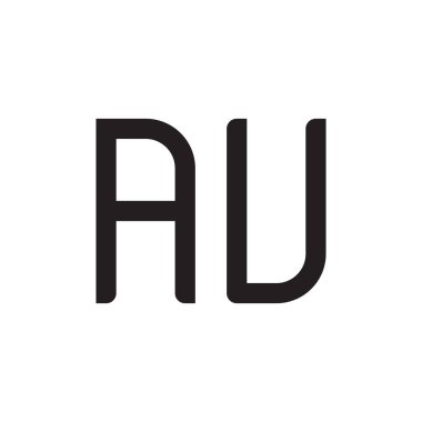 au ilk harf vektör logosu simgesi