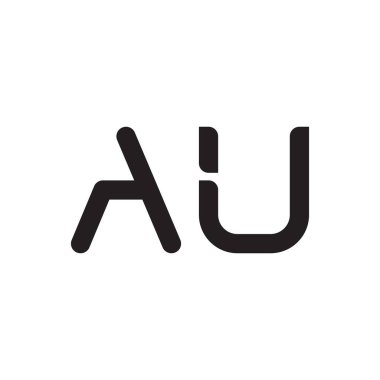 au ilk harf vektör logosu simgesi