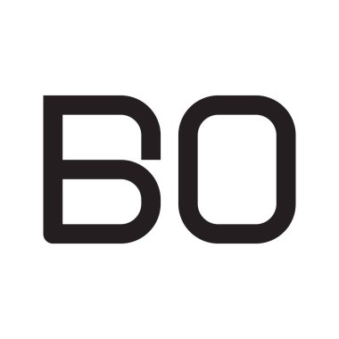 bo ilk harf vektör logo simgesi