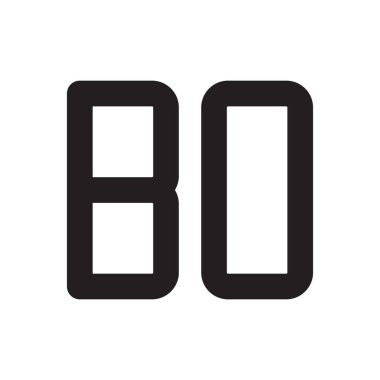 bo ilk harf vektör logo simgesi
