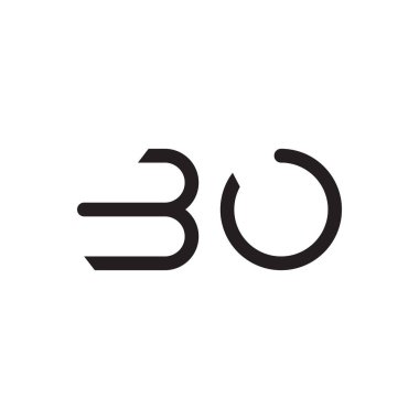 bo ilk harf vektör logo simgesi
