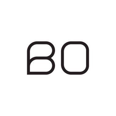 bo ilk harf vektör logo simgesi