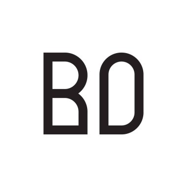 bo ilk harf vektör logo simgesi