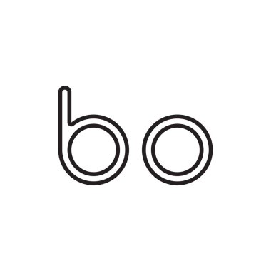 bo ilk harf vektör logo simgesi