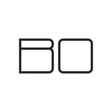 bo ilk harf vektör logo simgesi