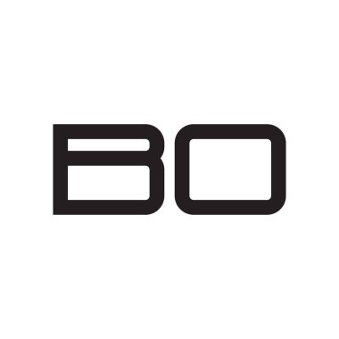 bo ilk harf vektör logo simgesi