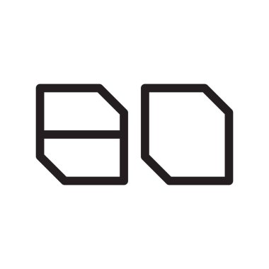 bo ilk harf vektör logo simgesi