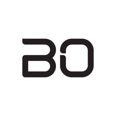 bo ilk harf vektör logo simgesi