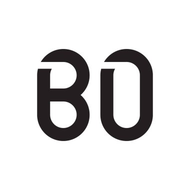 bo ilk harf vektör logo simgesi