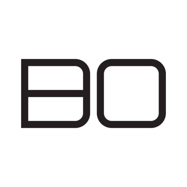 bo ilk harf vektör logo simgesi