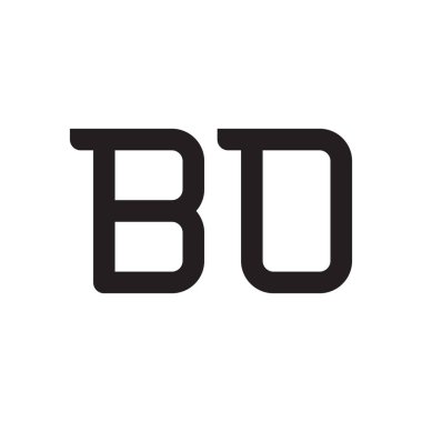 bo ilk harf vektör logo simgesi