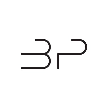 bp ilk harf vektör logo simgesi