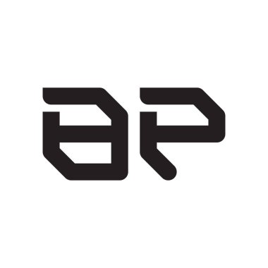 bp ilk harf vektör logo simgesi