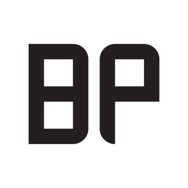bp ilk harf vektör logo simgesi
